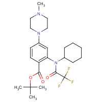 1108746-08-2 tert-butyl 2-[cyclohexyl-(2,2,2-trifluoroacetyl)amino]-4-(4-methylpiperazin-1-yl)benzoate chemical structure