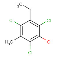 15460-04-5 2,4,6-trichloro-3-ethyl-5-methylphenol chemical structure