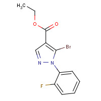 1245101-35-2 ethyl 5-bromo-1-(2-fluorophenyl)pyrazole-4-carboxylate chemical structure