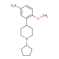 648901-25-1 3-(1-cyclopentylpiperidin-4-yl)-4-methoxyaniline chemical structure