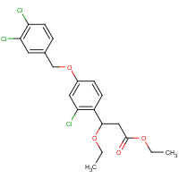1202577-50-1 ethyl 3-[2-chloro-4-[(3,4-dichlorophenyl)methoxy]phenyl]-3-ethoxypropanoate chemical structure