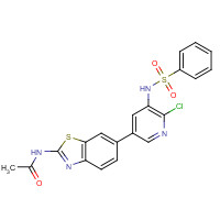 1112981-07-3 N-[6-[5-(benzenesulfonamido)-6-chloropyridin-3-yl]-1,3-benzothiazol-2-yl]acetamide chemical structure