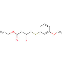 16768-98-2 ethyl 4-(3-methoxyphenyl)sulfanyl-3-oxobutanoate chemical structure
