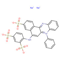 25360-72-9 disodium;4-[(7-phenyl-3-sulfonatobenzo[a]phenazin-7-ium-5-yl)amino]benzene-1,3-disulfonate chemical structure