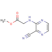 90601-34-6 methyl 2-[(3-cyanopyrazin-2-yl)amino]acetate chemical structure