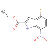 913287-14-6 ethyl 4-fluoro-7-nitro-1H-indole-2-carboxylate chemical structure