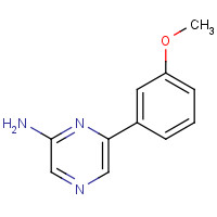 1159821-17-6 6-(3-methoxyphenyl)pyrazin-2-amine chemical structure