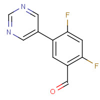 1415208-99-9 2,4-difluoro-5-pyrimidin-5-ylbenzaldehyde chemical structure