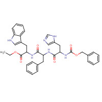 10119-01-4 ethyl 2-[[2-[[3-(1H-imidazol-5-yl)-2-(phenylmethoxycarbonylamino)propanoyl]amino]-3-phenylpropanoyl]amino]-3-(1H-indol-3-yl)propanoate chemical structure