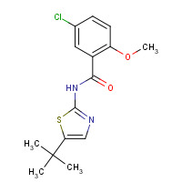 959749-16-7 N-(5-tert-butyl-1,3-thiazol-2-yl)-5-chloro-2-methoxybenzamide chemical structure