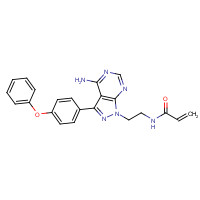1023896-76-5 N-[2-[4-amino-3-(4-phenoxyphenyl)pyrazolo[3,4-d]pyrimidin-1-yl]ethyl]prop-2-enamide chemical structure