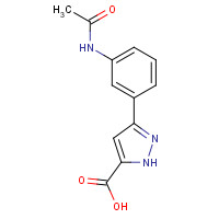 1240061-39-5 3-(3-acetamidophenyl)-1H-pyrazole-5-carboxylic acid chemical structure