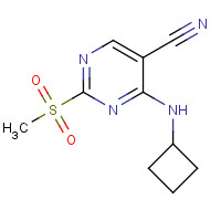 1403865-67-7 4-(cyclobutylamino)-2-methylsulfonylpyrimidine-5-carbonitrile chemical structure