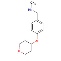 898289-40-2 N-methyl-1-[4-(oxan-4-yloxy)phenyl]methanamine chemical structure