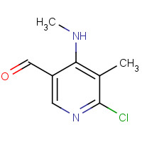 1538605-37-6 6-chloro-5-methyl-4-(methylamino)pyridine-3-carbaldehyde chemical structure