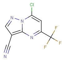 1131604-90-4 7-chloro-5-(trifluoromethyl)pyrazolo[1,5-a]pyrimidine-3-carbonitrile chemical structure