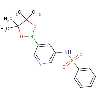 1083326-28-6 N-[5-(4,4,5,5-tetramethyl-1,3,2-dioxaborolan-2-yl)pyridin-3-yl]benzenesulfonamide chemical structure