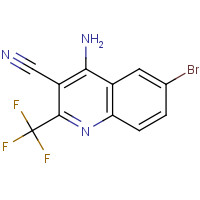 1209063-53-5 4-amino-6-bromo-2-(trifluoromethyl)quinoline-3-carbonitrile chemical structure