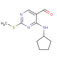 211245-64-6 4-(cyclopentylamino)-2-methylsulfanylpyrimidine-5-carbaldehyde chemical structure