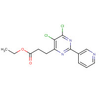 1416372-17-2 ethyl 3-(5,6-dichloro-2-pyridin-3-ylpyrimidin-4-yl)propanoate chemical structure