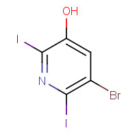 1040682-54-9 5-bromo-2,6-diiodopyridin-3-ol chemical structure