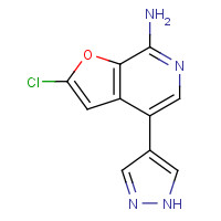 1326714-32-2 2-chloro-4-(1H-pyrazol-4-yl)furo[2,3-c]pyridin-7-amine chemical structure