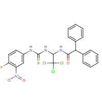 905973-89-9 2,2-diphenyl-N-[2,2,2-trichloro-1-[(4-fluoro-3-nitrophenyl)carbamothioylamino]ethyl]acetamide chemical structure