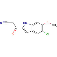 1265234-74-9 3-(5-chloro-6-methoxy-1H-indol-2-yl)-3-oxopropanenitrile chemical structure