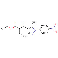 1404530-82-0 ethyl 2-[5-methyl-1-(4-nitrophenyl)pyrazole-4-carbonyl]butanoate chemical structure
