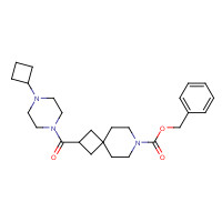 1227610-20-9 benzyl 2-(4-cyclobutylpiperazine-1-carbonyl)-7-azaspiro[3.5]nonane-7-carboxylate chemical structure