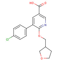 1364678-71-6 5-(4-chlorophenyl)-6-(oxolan-3-ylmethoxy)pyridine-3-carboxylic acid chemical structure