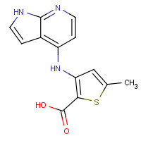 1265225-97-5 5-methyl-3-(1H-pyrrolo[2,3-b]pyridin-4-ylamino)thiophene-2-carboxylic acid chemical structure