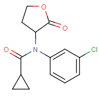 69581-33-5 N-(3-chlorophenyl)-N-(2-oxooxolan-3-yl)cyclopropanecarboxamide chemical structure