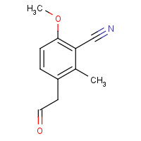 1374573-11-1 6-methoxy-2-methyl-3-(2-oxoethyl)benzonitrile chemical structure