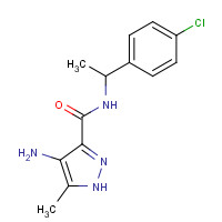 915372-19-9 4-amino-N-[1-(4-chlorophenyl)ethyl]-5-methyl-1H-pyrazole-3-carboxamide chemical structure
