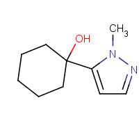 1339764-92-9 1-(2-methylpyrazol-3-yl)cyclohexan-1-ol chemical structure