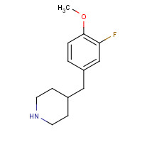 584555-74-8 4-[(3-fluoro-4-methoxyphenyl)methyl]piperidine chemical structure