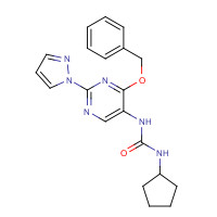 1343460-51-4 1-cyclopentyl-3-(4-phenylmethoxy-2-pyrazol-1-ylpyrimidin-5-yl)urea chemical structure