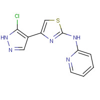 1235312-70-5 4-(5-chloro-1H-pyrazol-4-yl)-N-pyridin-2-yl-1,3-thiazol-2-amine chemical structure