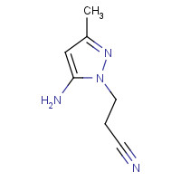 61255-82-1 3-(5-amino-3-methylpyrazol-1-yl)propanenitrile chemical structure