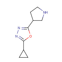 1225218-55-2 2-cyclopropyl-5-pyrrolidin-3-yl-1,3,4-oxadiazole chemical structure