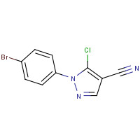 102996-37-2 1-(4-bromophenyl)-5-chloropyrazole-4-carbonitrile chemical structure