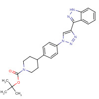1383706-57-7 tert-butyl 4-[4-[4-(1H-indazol-3-yl)triazol-1-yl]phenyl]piperidine-1-carboxylate chemical structure