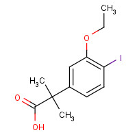 870009-24-8 2-(3-ethoxy-4-iodophenyl)-2-methylpropanoic acid chemical structure