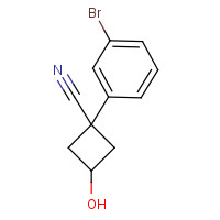1357924-34-5 1-(3-bromophenyl)-3-hydroxycyclobutane-1-carbonitrile chemical structure