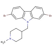 1616114-30-7 2,7-dibromo-9-[(1-methylpiperidin-4-yl)methyl]carbazole chemical structure