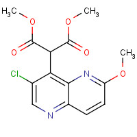943025-79-4 dimethyl 2-(3-chloro-6-methoxy-1,5-naphthyridin-4-yl)propanedioate chemical structure