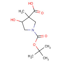 1499189-52-4 4-hydroxy-3-methyl-1-[(2-methylpropan-2-yl)oxycarbonyl]pyrrolidine-3-carboxylic acid chemical structure