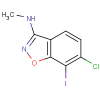 909186-26-1 6-chloro-7-iodo-N-methyl-1,2-benzoxazol-3-amine chemical structure