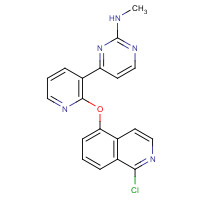 1192835-12-3 4-[2-(1-chloroisoquinolin-5-yl)oxypyridin-3-yl]-N-methylpyrimidin-2-amine chemical structure
